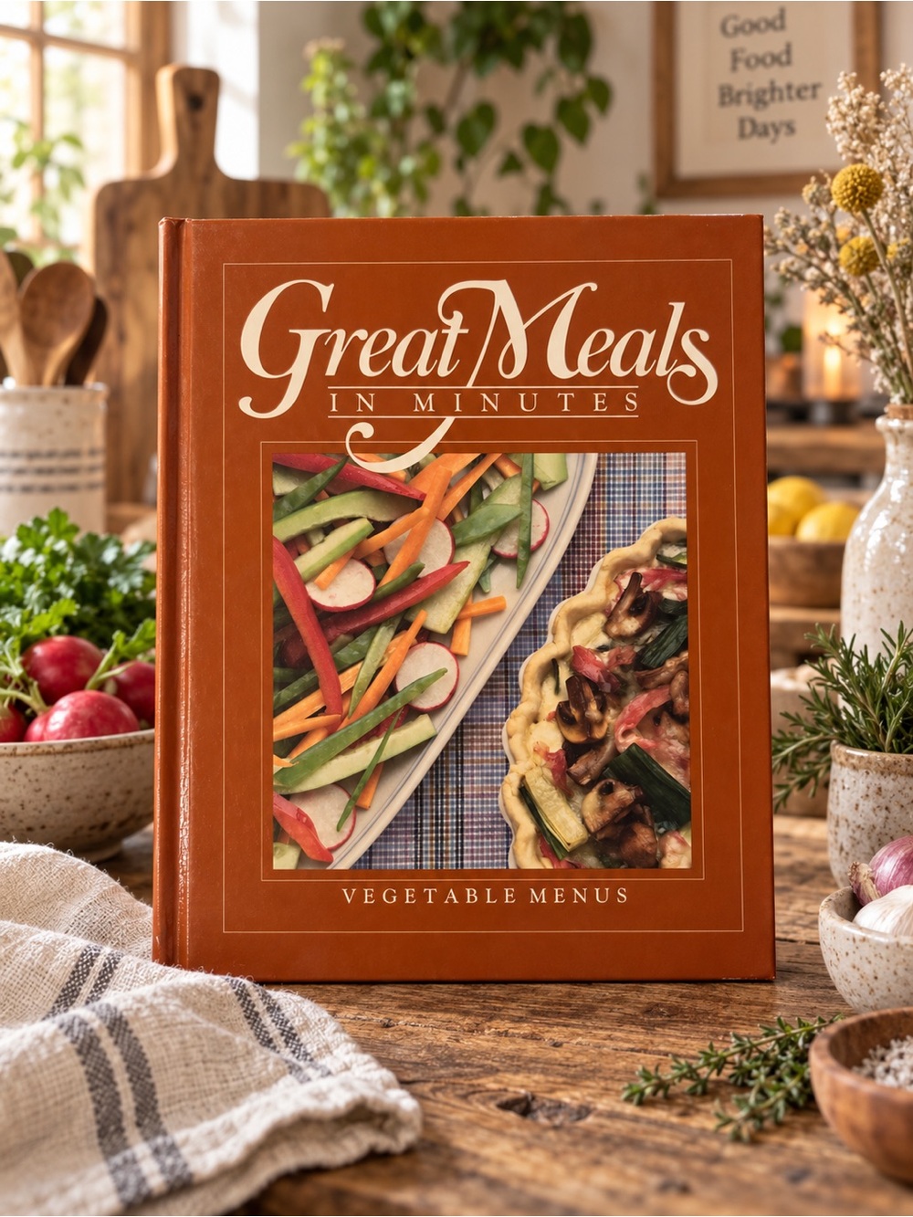 Time-Life Great Meals in Minutes Cookbook
Vegetable Menus 1980s Hardcover